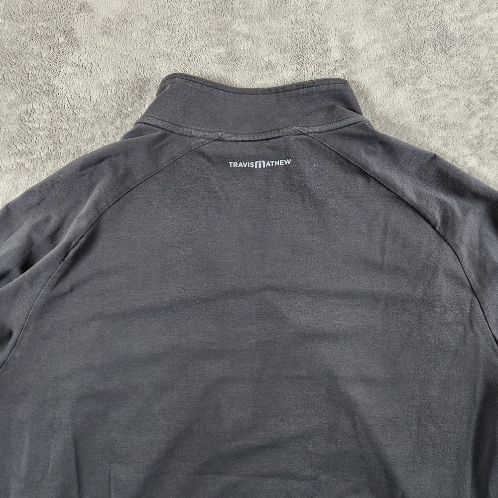 Travis Matthew‎ Golf Mens size L Large Black 1/4 Zip Long Sleeve Pullover - Picture 6 of 9